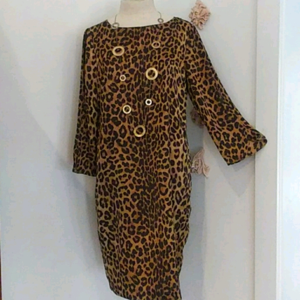 NWT CLASSY JONES NY CHEETA PRINT DRESS